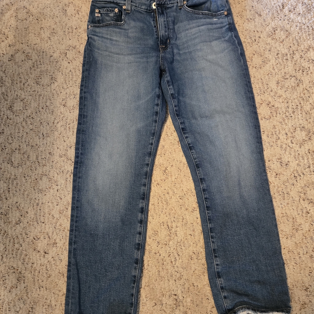 Ag Adriano Goldschmied Women's Blue Straight Jeans